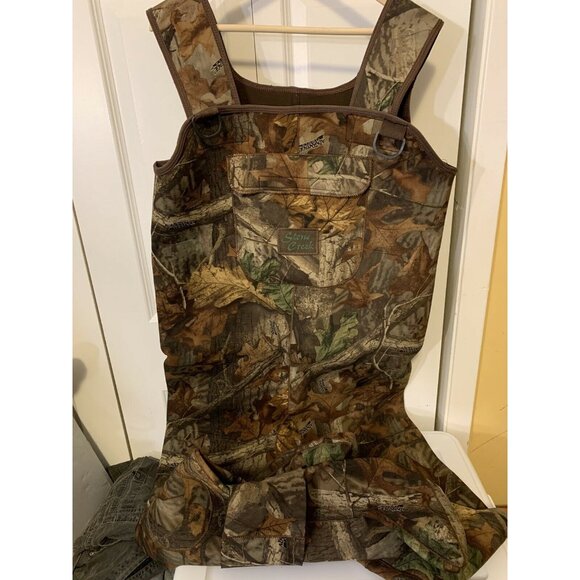 Neoprene Green Stone Creek Suspender Waders Stockingfoot Size LS Camo - Picture 4 of 7